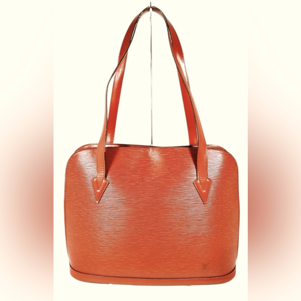Louis Vuitton Lussac Tote In Cognac Epi Leather